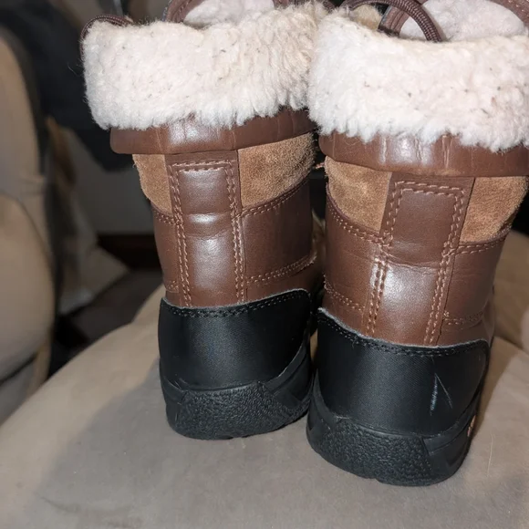 UGG Girl Brown and Black 100% Leather Boot
